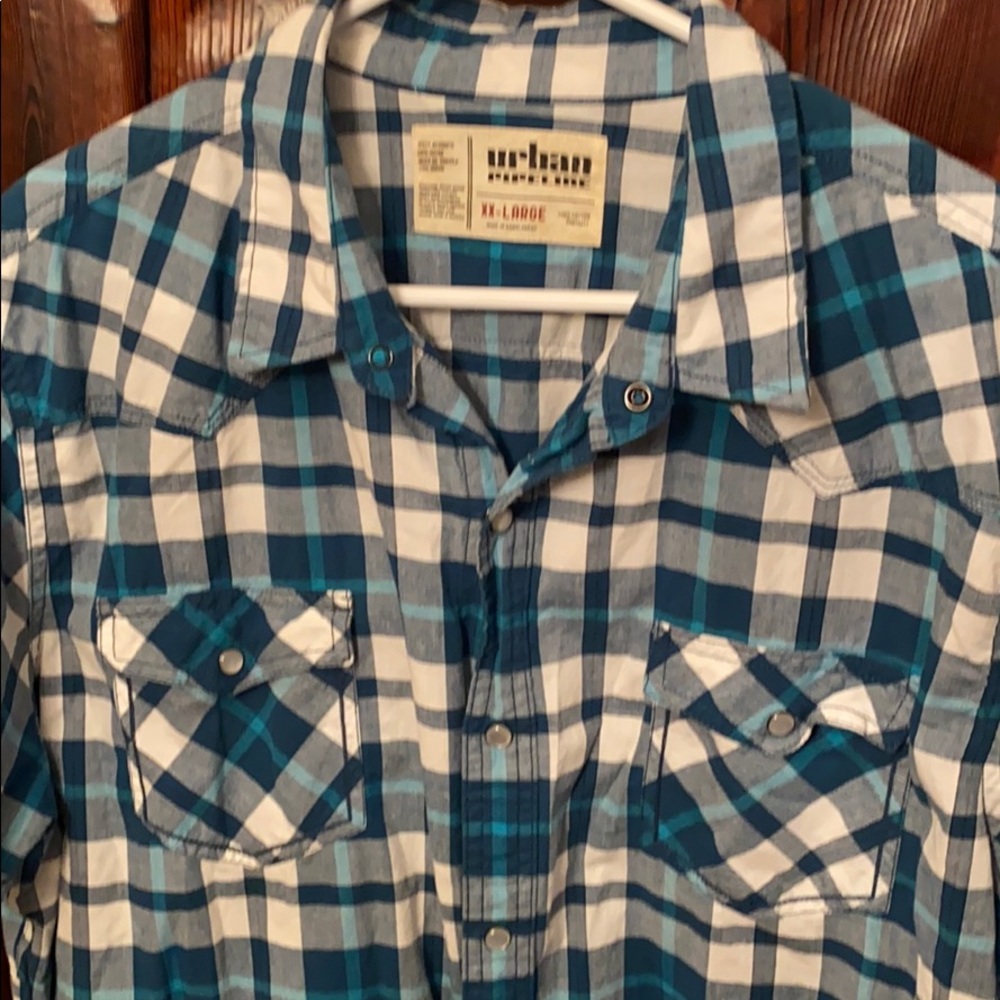 Urban pipeline XX large checkered shirt